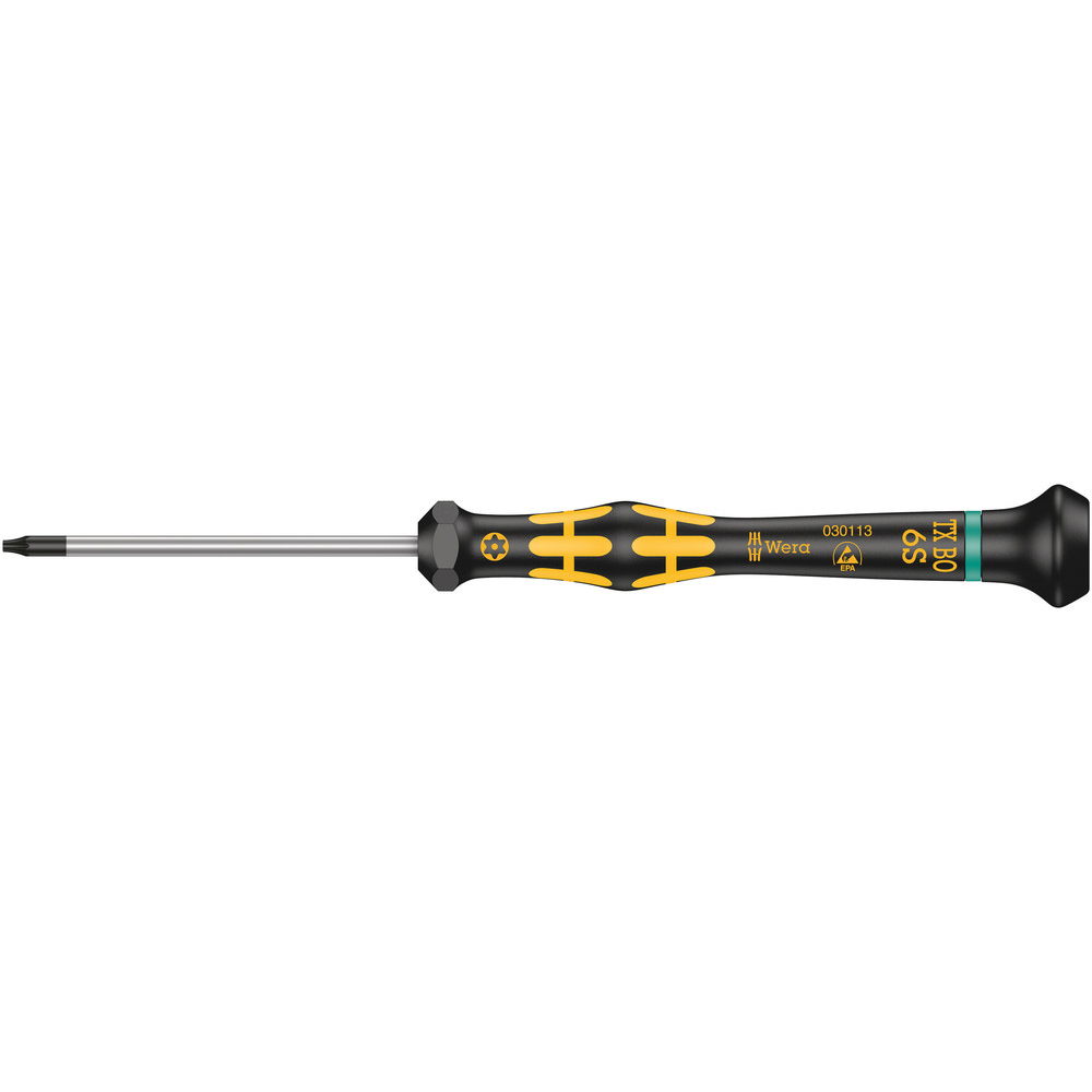 Tournevis pour vis TORX avec orifice 1567 ESD Micro TX BO 6 x 6 mm Wera - 05030113001