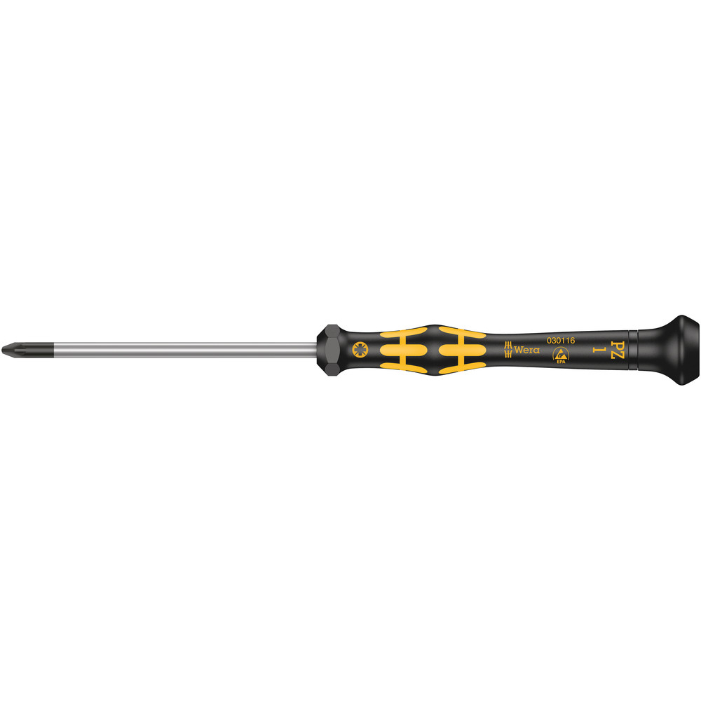 Tournevis Kraftform Micro pour vis cruciformes PZ 1555 ESD Micro PZ 1 x 80 mm WERA - 05030116001