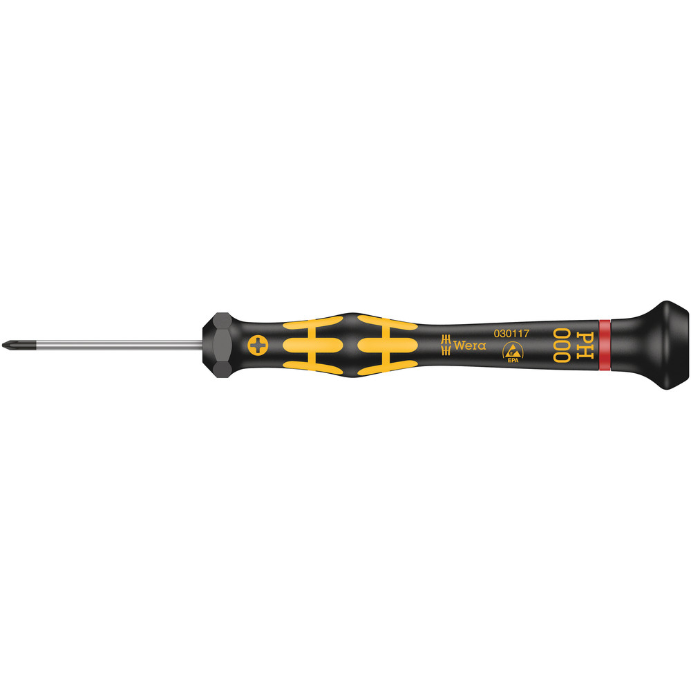 Tournevis Kraftform Micro pour vis cruciformes PH 1550 ESD Micro PH 000 x 40 mm WERA - 05030117001