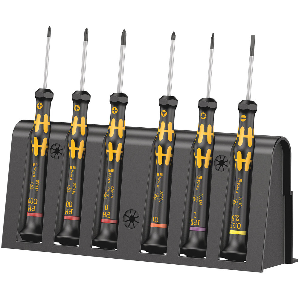 Jeu de tournevis électronicien + Rack 1550/6 ESD WERA - 05030180001