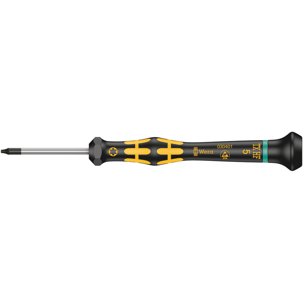 Tournevis Micro ESD avec fonction de retenue 1567 ESD Micro HF TX 5 x 40 mm WERA - 05030401001