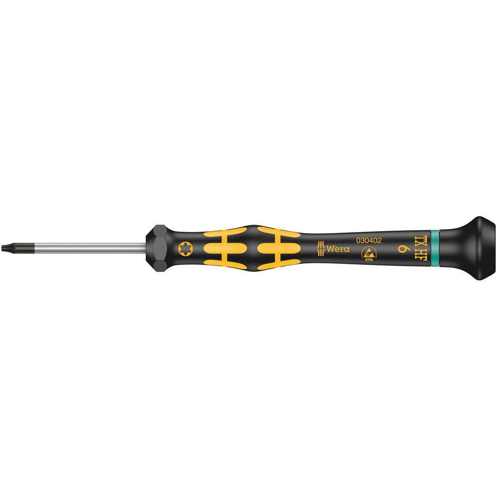 Tournevis Micro ESD avec fonction de retenue 1567 ESD Micro HF TX 6 x 40 mm WERA - 05030402001