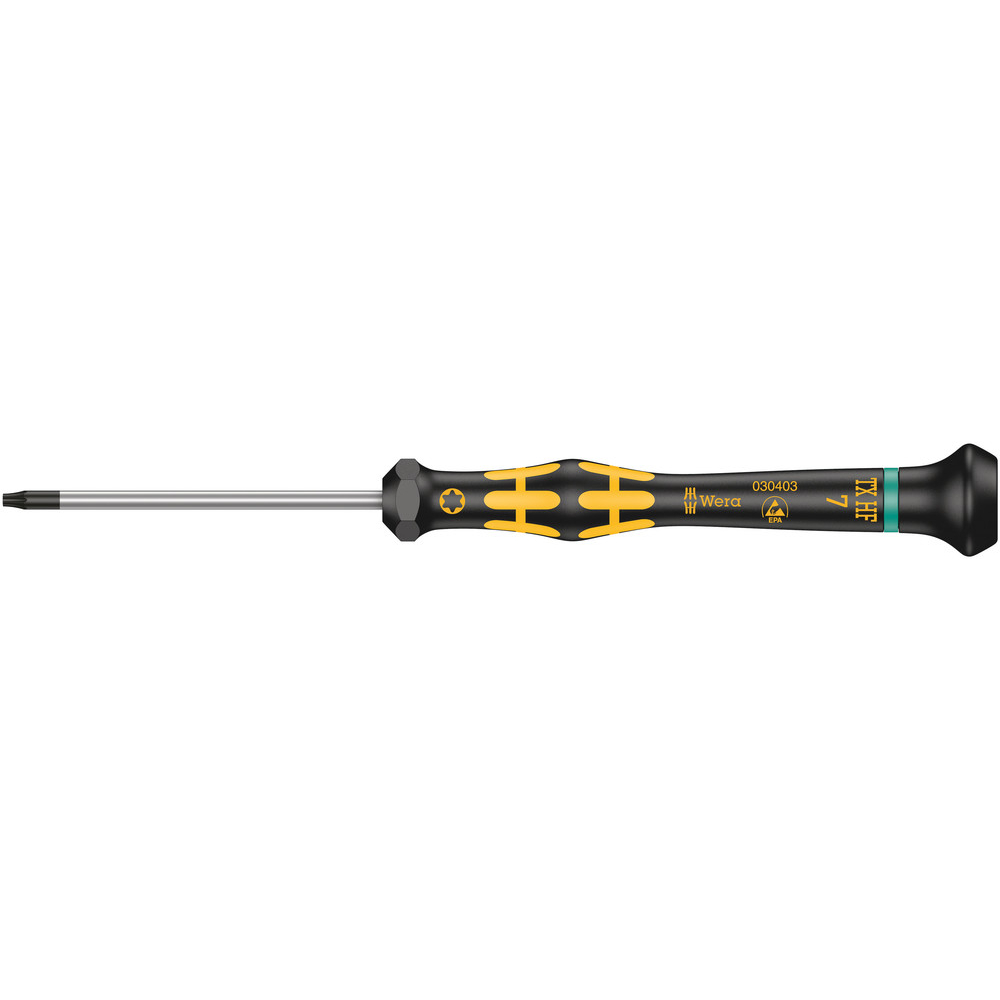 Tournevis Micro ESD avec fonction de retenue 1567 ESD Micro HF TX 7 x 60 mm WERA - 05030403001