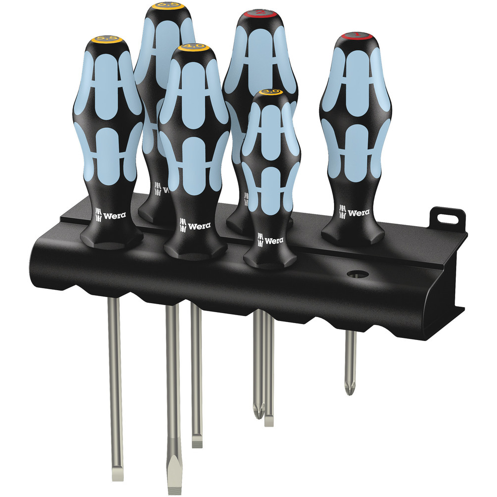 Jeu de tournevis, acier inoxydable + Rack 3334/6 WERA - 05032060001