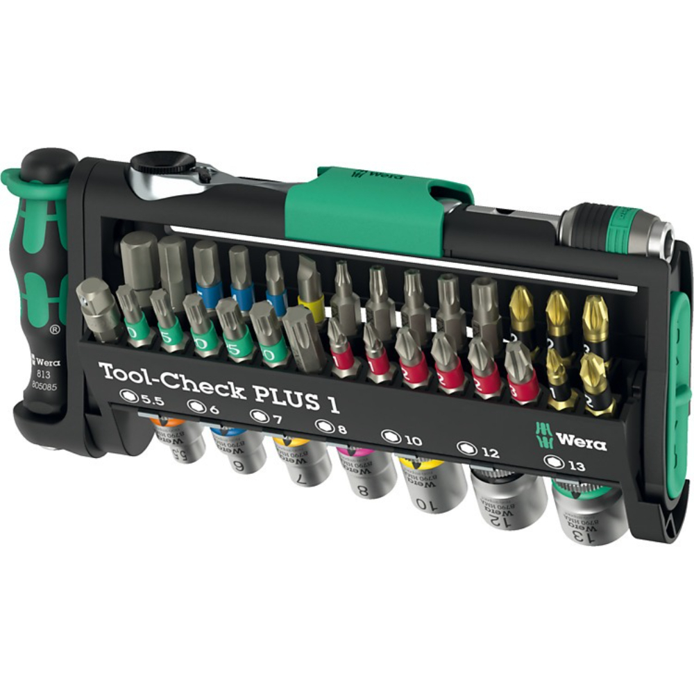 Jeu de 39 tournevis interchangeables WERA Hexagonale Hex-plus Phillips Pozidriv plat - 05049055001