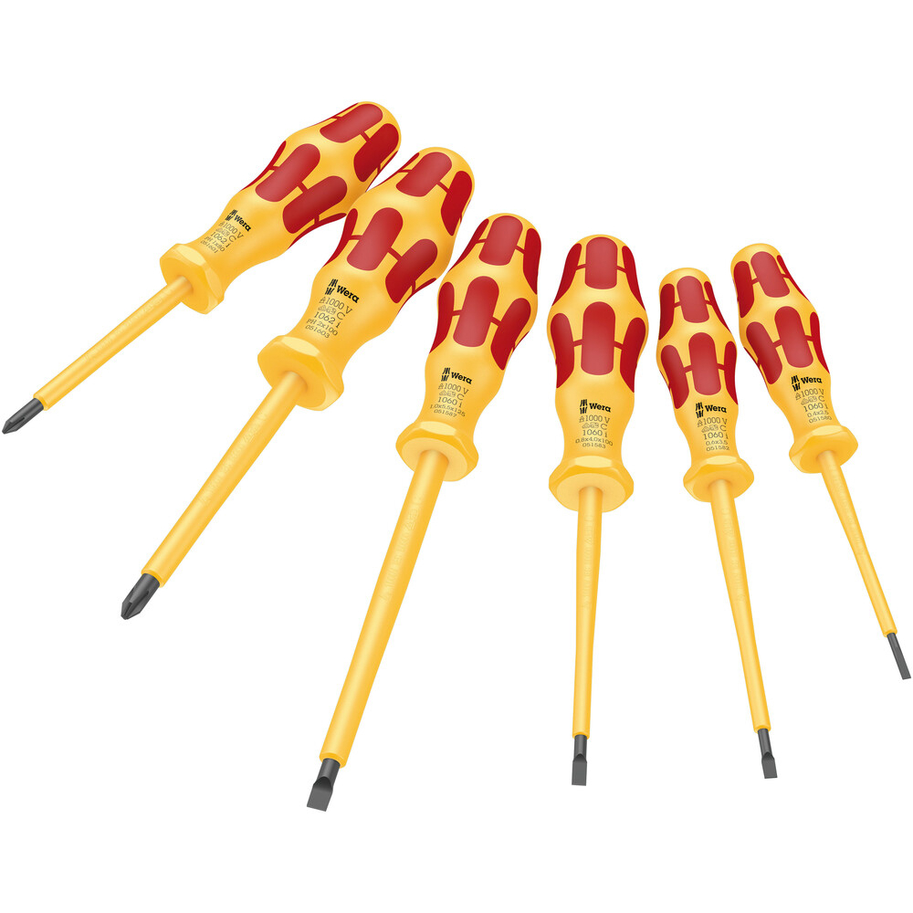 Jeu tournevis isolés Kraftform VDE 1060 i/1062 i/6 Wera - 05051575001