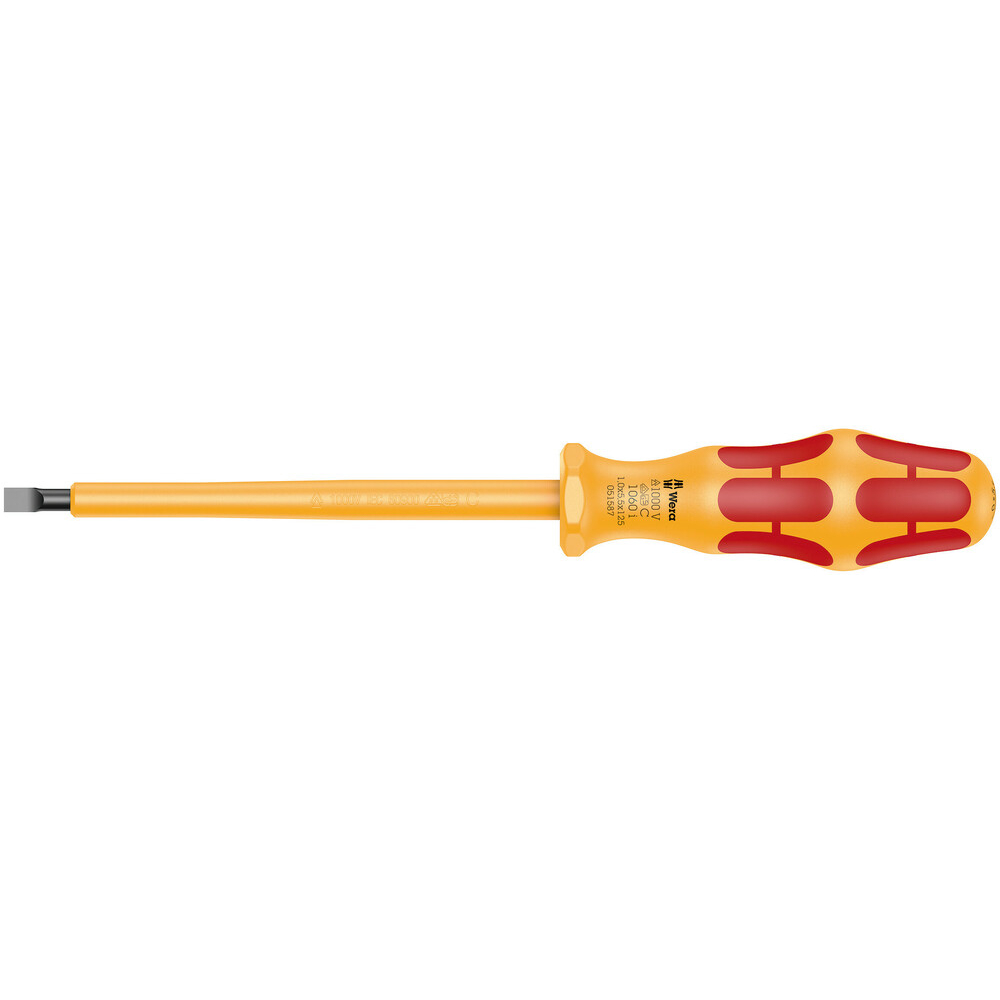 VDE Tournevis isolé pour vis à fente 1060 i 1,0 x 5,5 x 125 mm Wera - 05051587001