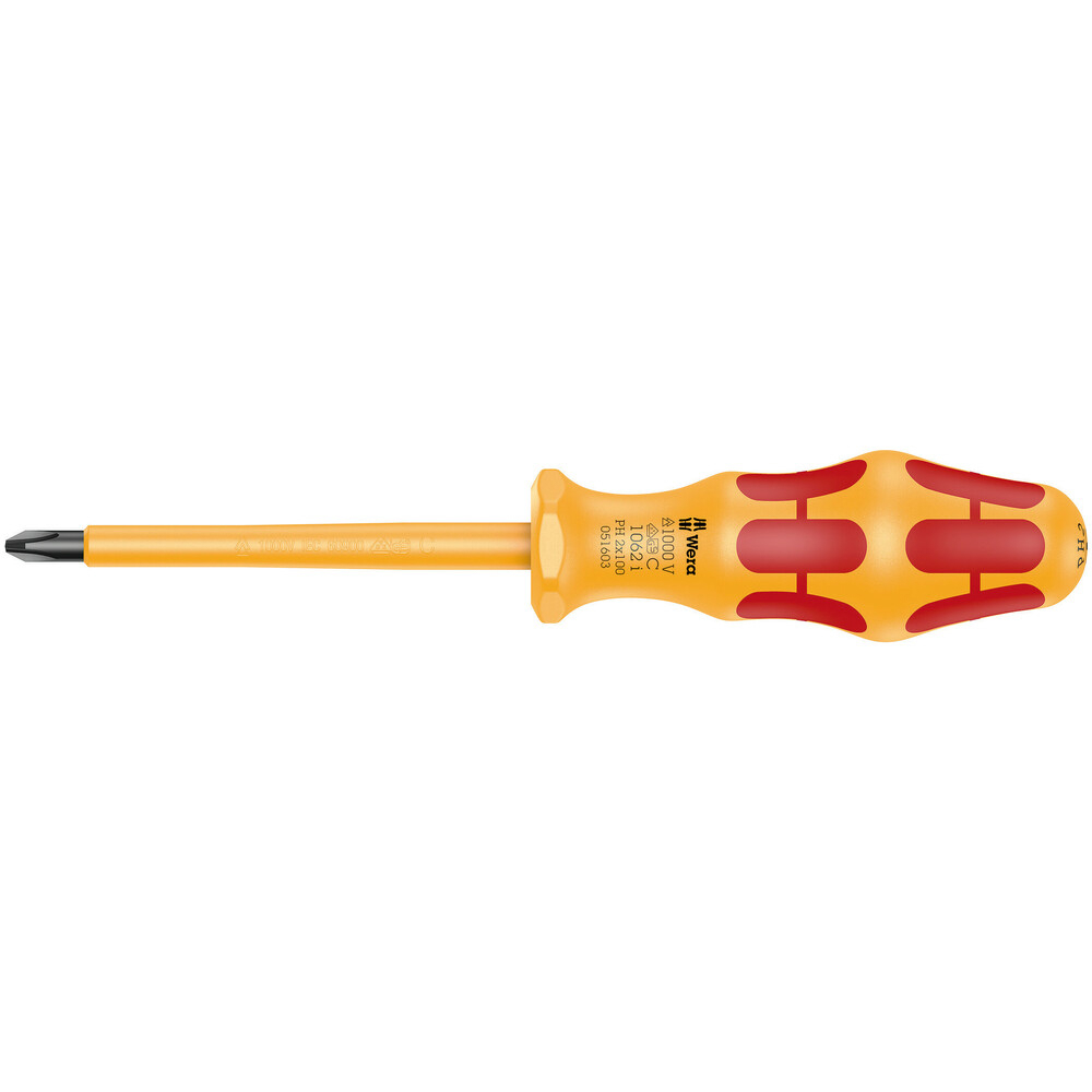 Tournevis isolé VDE 1062 i PH 2 x 100 mm Wera - 05051603001