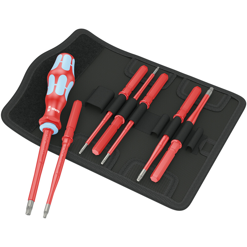 Jeu de lames interchangeables isolées, acier inox Kraftform Kompakt VDE Stainless 8 extra slim 1 Wera - 05059040001