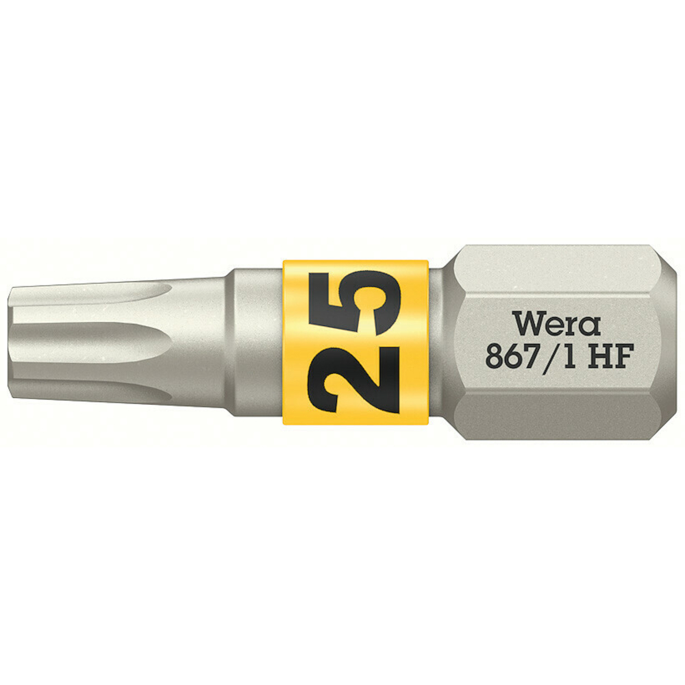 Embout avec fonction de retenue pour vis TORX 867/1 TORX HF 25 x 25 mm Wera - 05066143001
