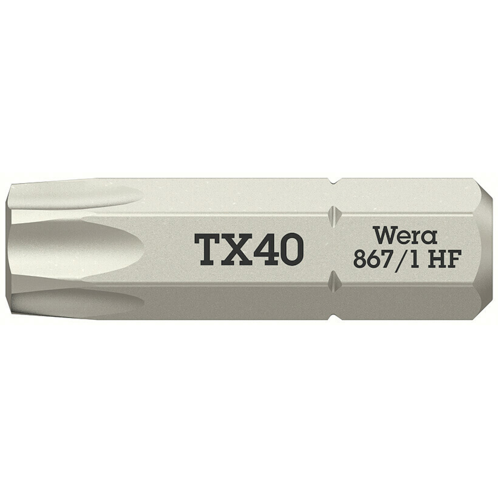 Embout avec fonction de retenue pour vis TORX 867/1 TORX HF 40 x 25 mm Wera - 05066145001
