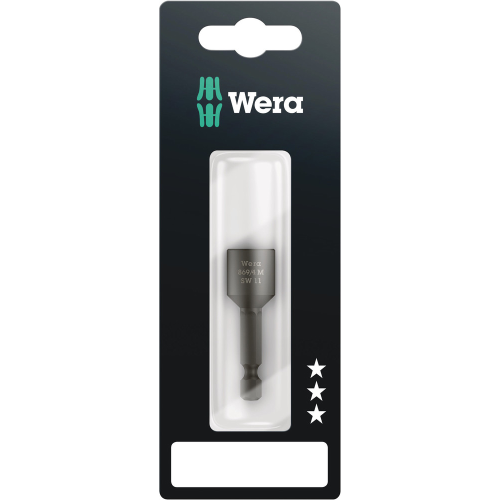 Douilles six pans, magnétiques 869/4 M 11,0 x 50 mm SB WERA - 05073506001