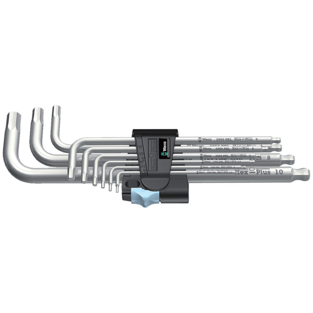 Jeu de clés mâles coudées, syst. métrique, acier inoxydable 3950/9 Hex-Plus Stainless 1 WERA - 05073544001