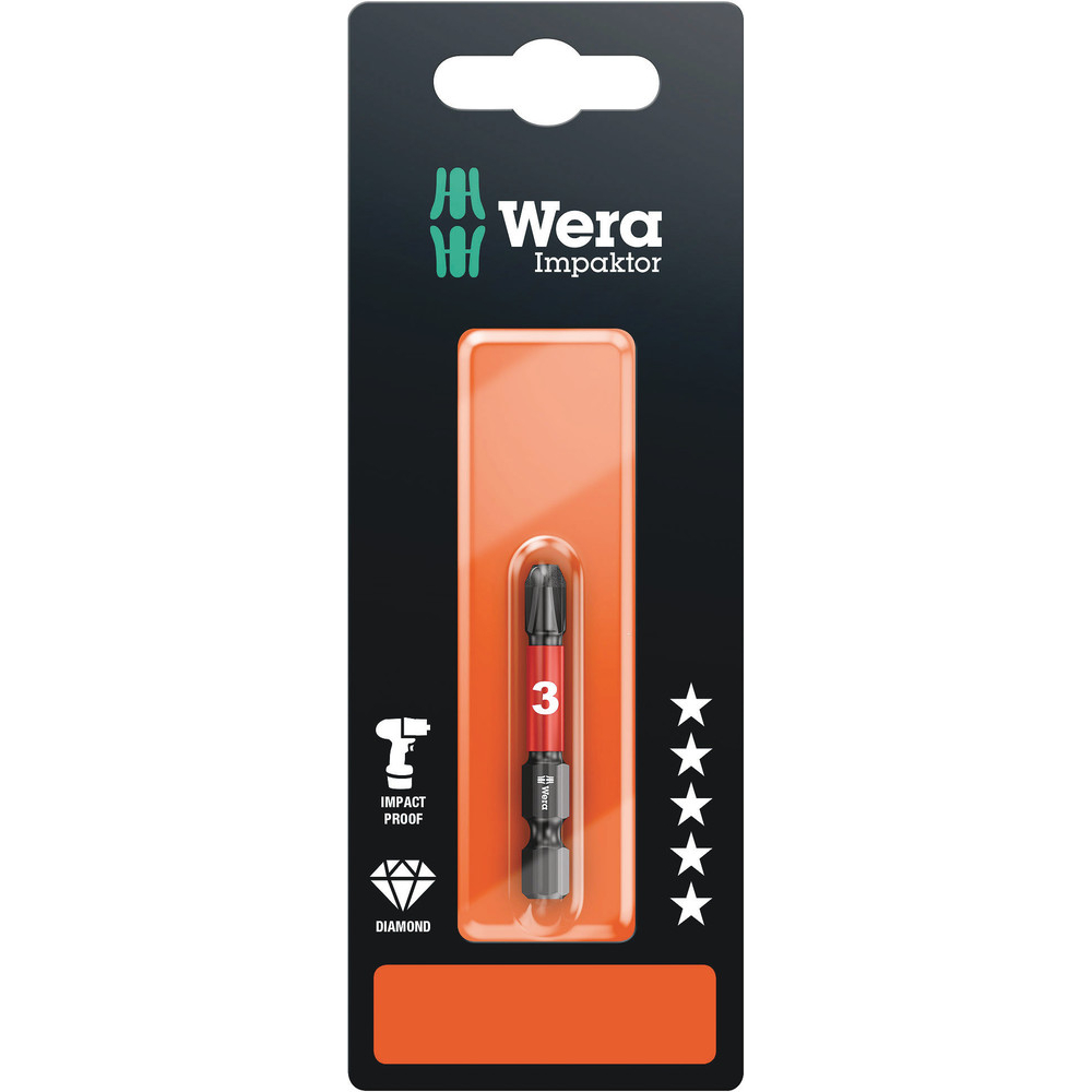 Embouts IMP DC SB Impaktor 851/4 IMP DC PH 3 x 50 mm SB WERA - 05073957001