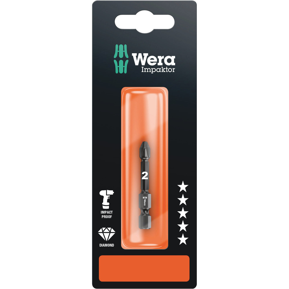 Embouts IMP DC Impaktor SB 855/4 IMP DC PZ 2 x 50 mm SB WERA - 05073961001