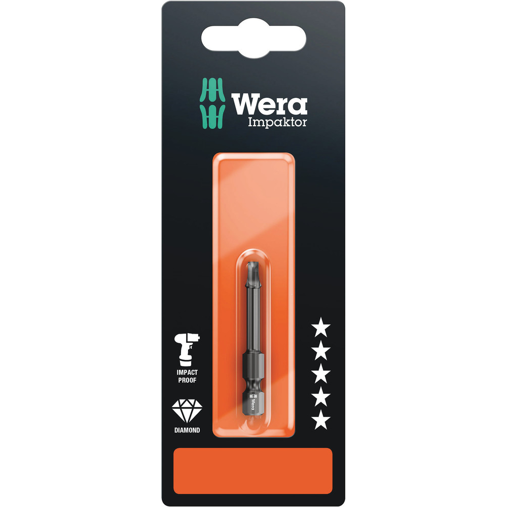 Embouts pour vis à empreinte carrée Impaktor IMP DC SB 868/4 IMP DC # 3 x 50 mm SB WERA - 05073972001