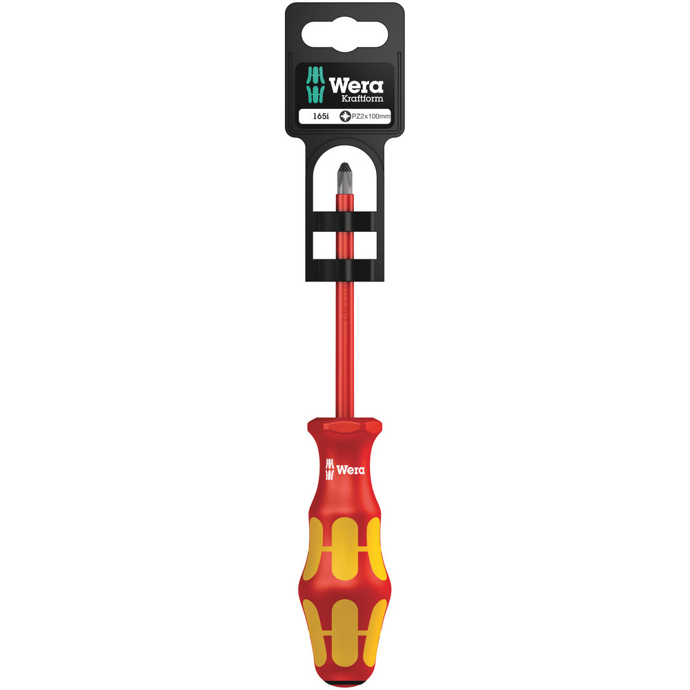 Tournevis isolé pour vis cruciformes PZ 165 i PZ 2 x 100 mm Hang-Tag WERA - 05100016001
