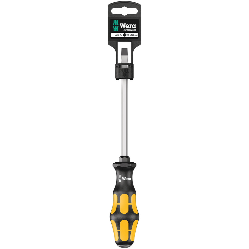 Tournevis pour vis à fente 932 A 1,6 x 9,0 x 150 mm Hang-Tag WERA - 05100087001