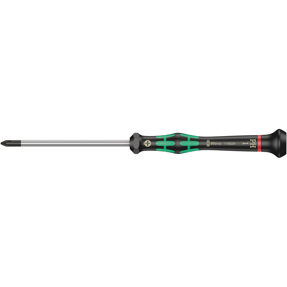 Tournevis électronicien pour vis cruciformes PH 2050 PH 1 x 80 mm WERA - 05118024001