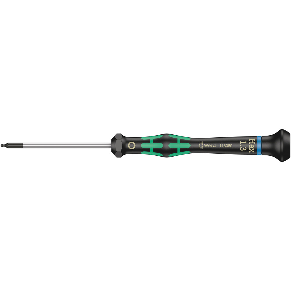 Tournevis électronicien hexagonal à tête sphérique 2052 1,3 x 60 mm WERA - 05118089001
