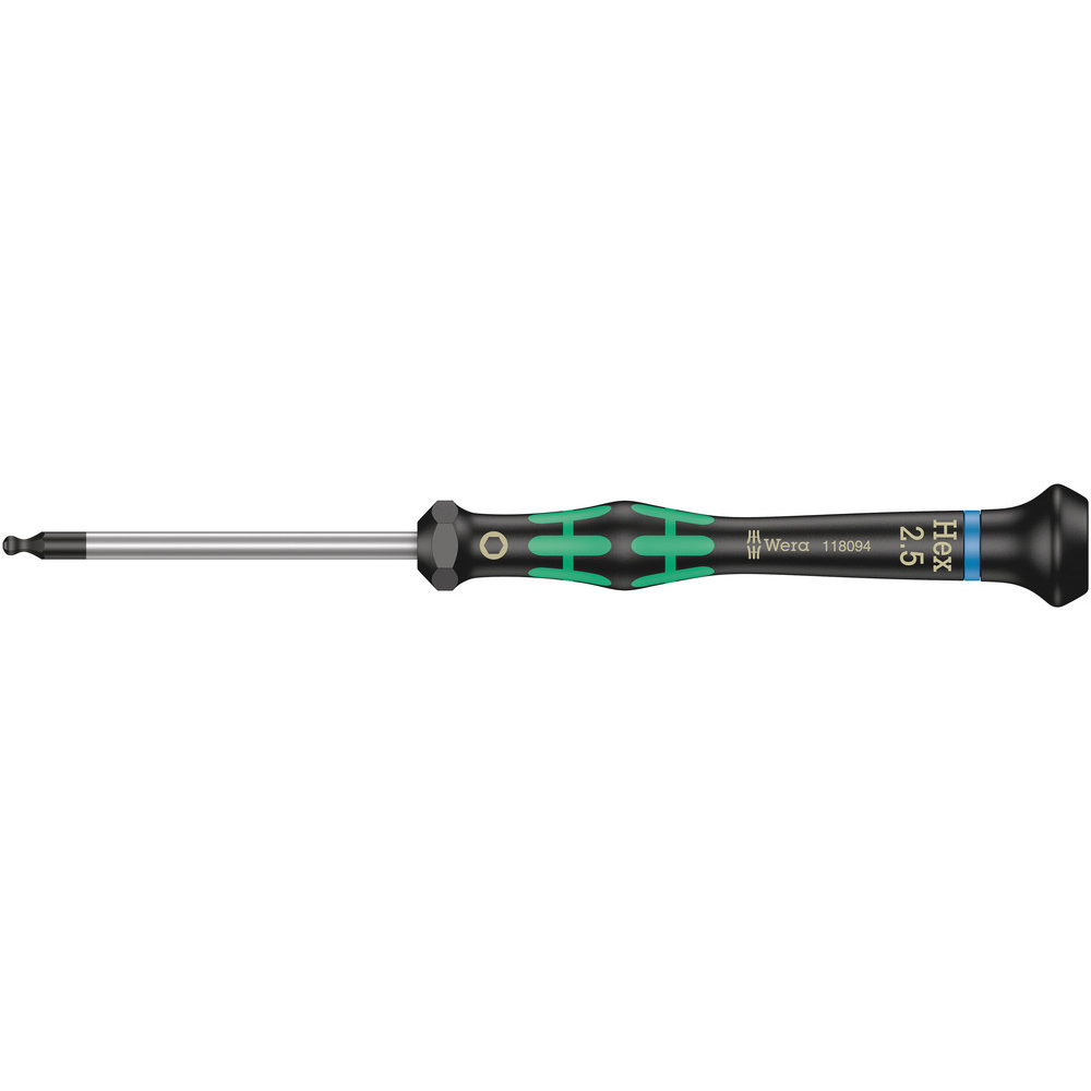 Tournevis électronicien hexagonal à tête sphérique 2052 2,5 x 60 mm WERA - 05118094001