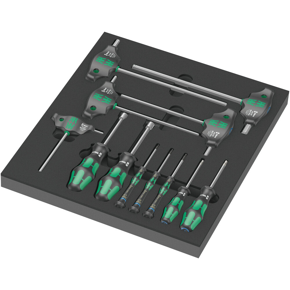 Jeu de 12 tournevis 9713 Insert en mousse jeu de tournevis Hex 1 Wera - 05150104001
