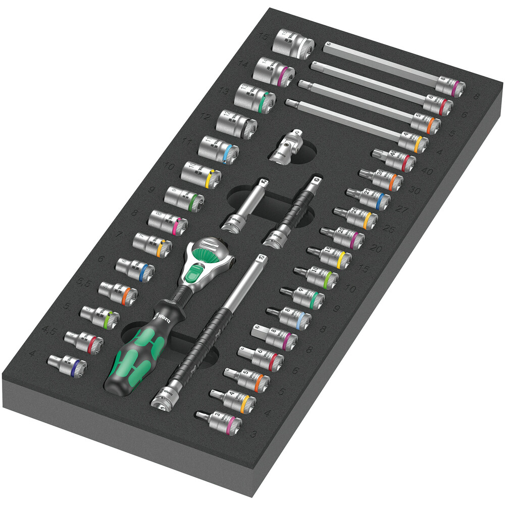 Jeu de cliquet Zyklop 37 pièces, 1/4