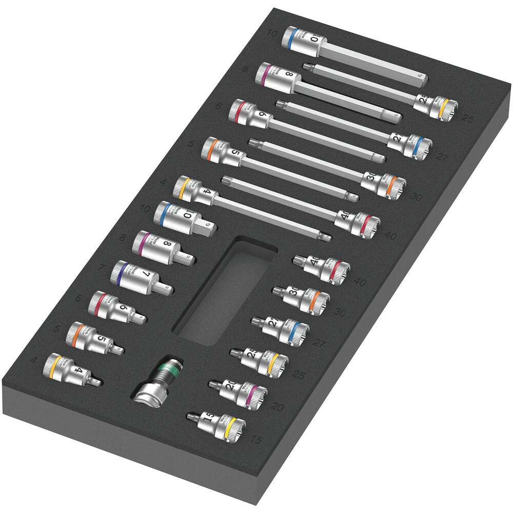 Jeu de douille-embouts Zyklop 22 pièces, 3/8
