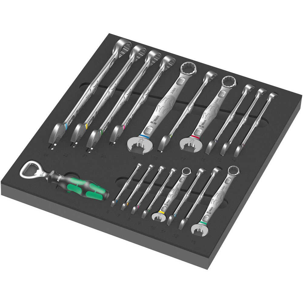 Jeu de clés mixtes Joker 18 pièces 9731 Insert en mousse jeu 6003 Joker 1 Wera - 05150121001