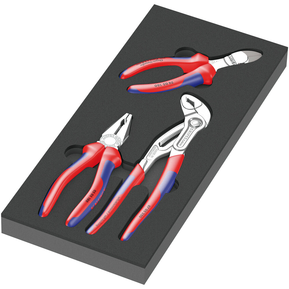 Jeu de 3 pinces 9780 Insert en mousse jeu de pinces KNIPEX 1 Wera - 05150180001