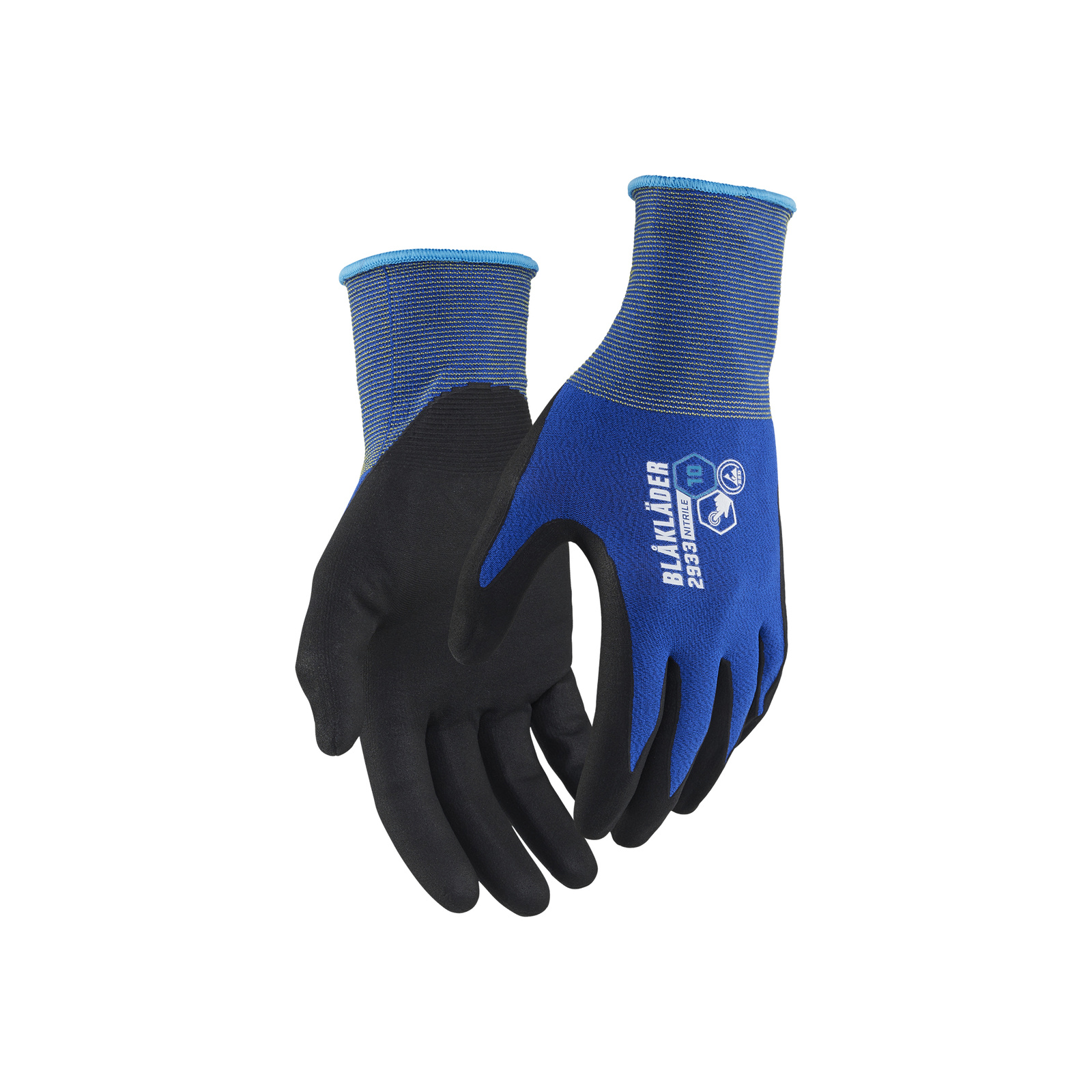 Gants de travail tactiles enduits en nitrile microporeux ESD BLAKLADER - 2933