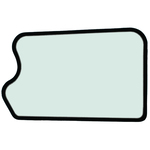 Vitre de porte inférieure