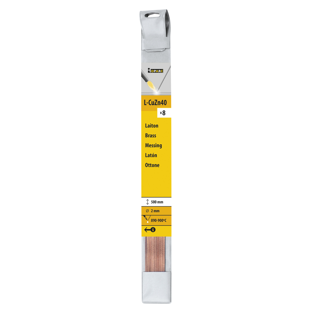 8 BAGUETTES LAITON Ø 2mm - L. 500mm - GYS - 047297