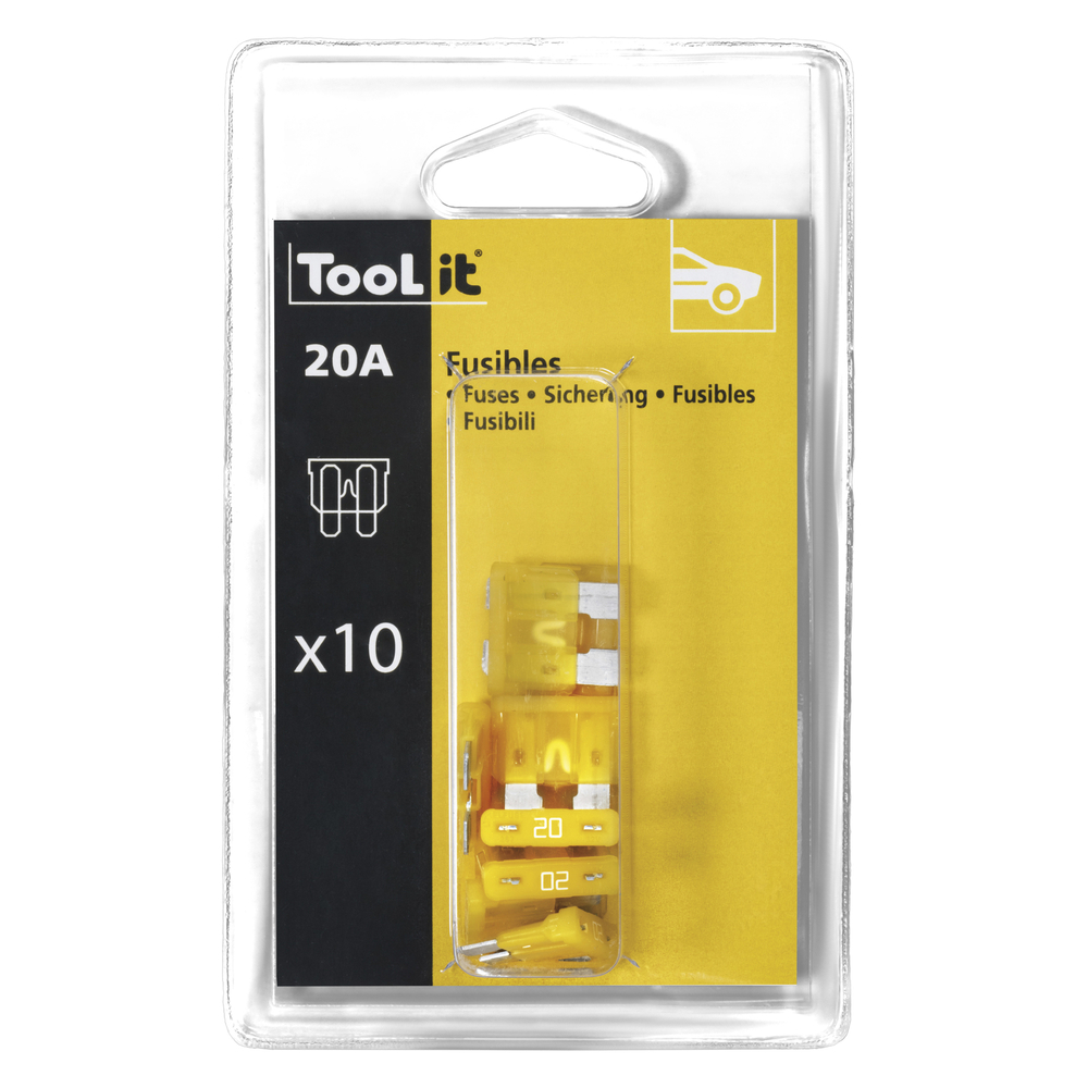 KIT 10 FUSIBLES 20A / CHARGEURS - Blister - GYS - 054509