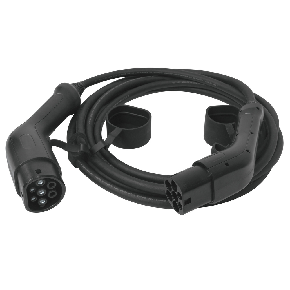 CÂBLE DE CHARGE EV T2/T2 5m - 32A 3ph 22kW - GYS - 079694