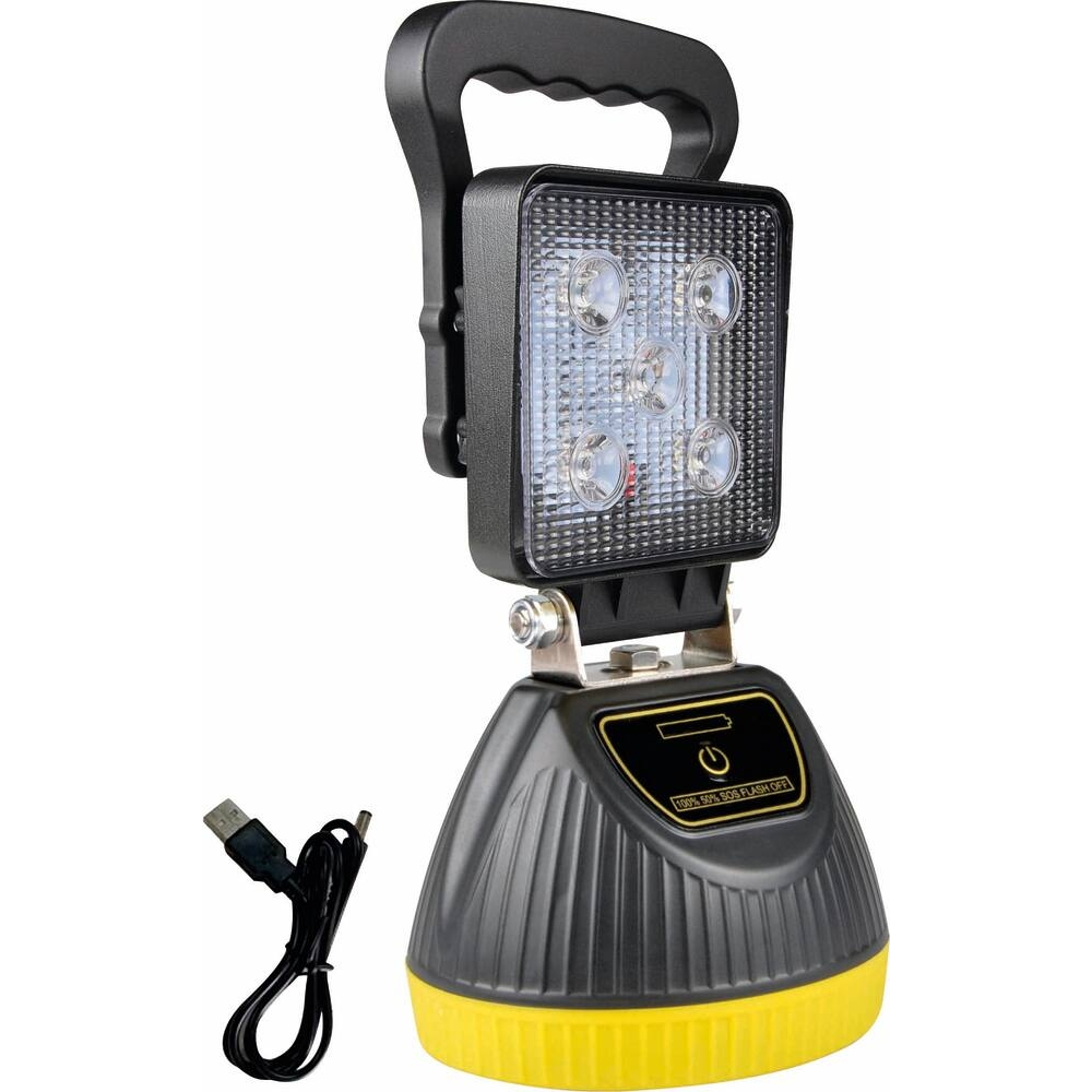 Phare de travail carré LED rechargeable 15W 1000lm avec poignée - SODIFLASH - 79694