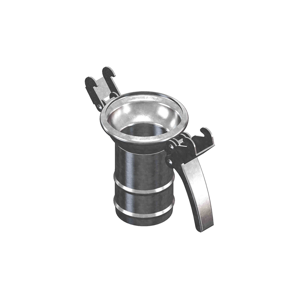 RACCORD FEMELLE AVEC MANCHON CANNELE Ø100 ACIER GALVANISE - RENSON - 105217