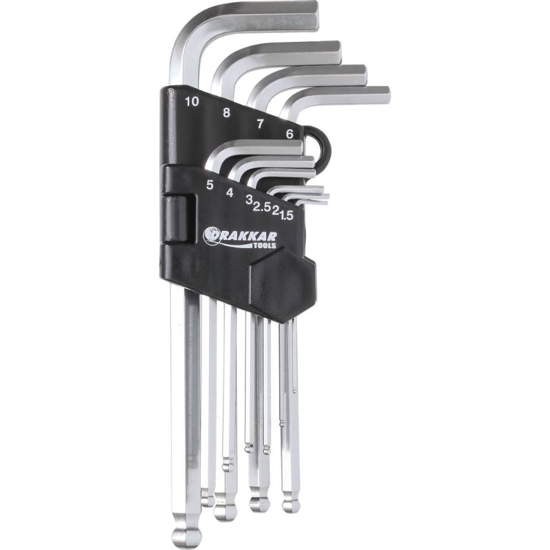 10 CLES HEX SPHER LONGUES 1.5-10MM/vrac