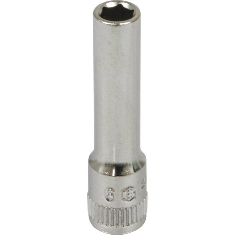 Douille longue 1/4 l50mm taille 6 dt /carte DRAKKAR TOOLS - 11828