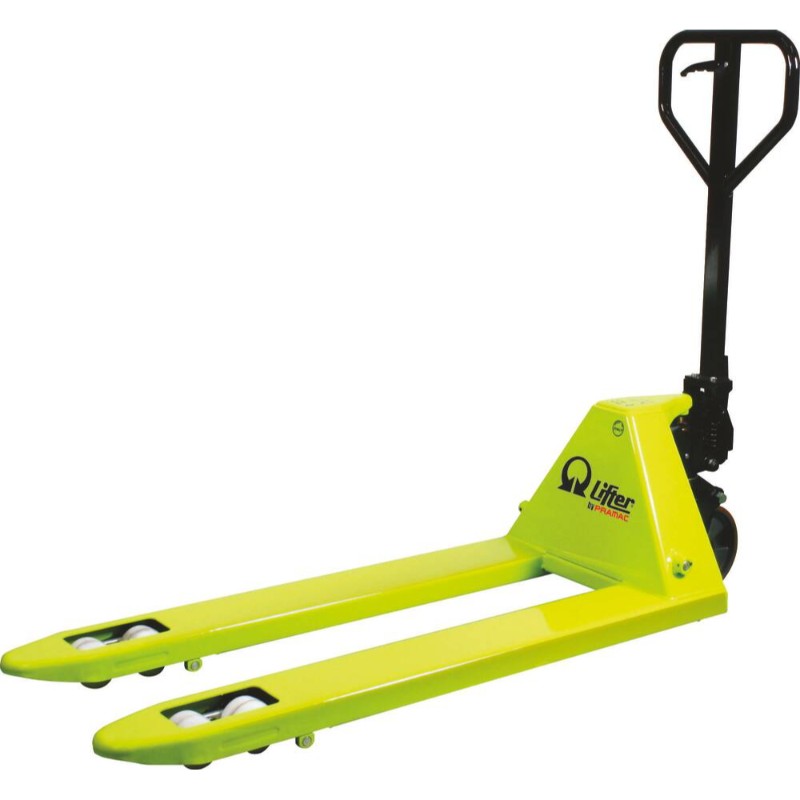 Transpalette manuel 2.5t 1150x525mm avec galets entree/sortie PRAMAC - 13039