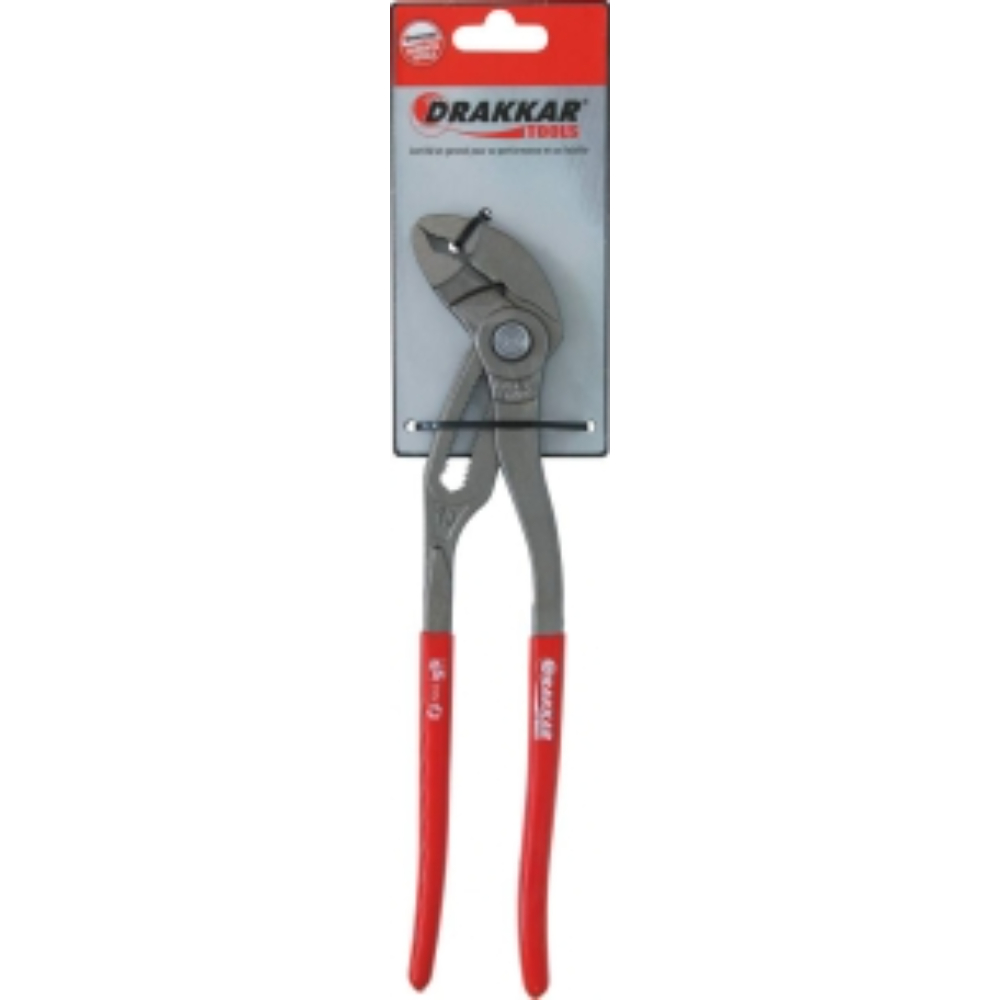 PINCE MULTIPRISE ENTREPASSEE 250MM BOUTON POUSSOIR *DT*-CARTE - DRAKKAR TOOLS - 13956