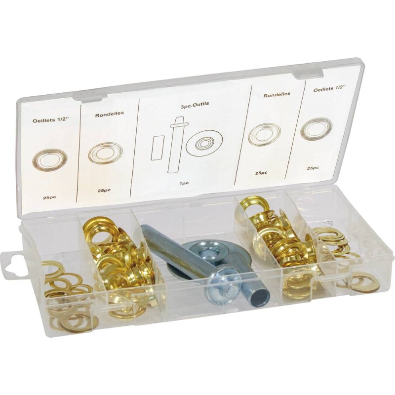 Assortiment 100 oeillets+outil pose EQUINOXE - 14113