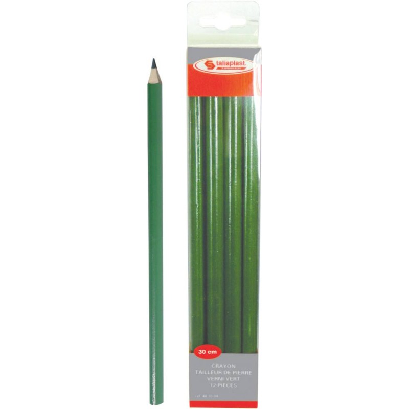 Etui 12 crayons macon vert 300mm TALIAPLAST - 14409