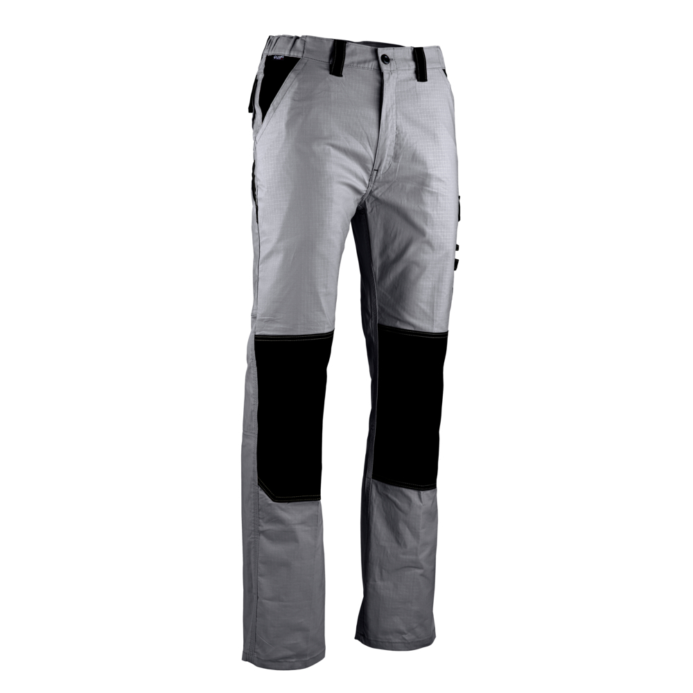 Pantalon bicolore poches genouillères été PLUTON GRIS NOIR - LMA LEBEURRE - 1454