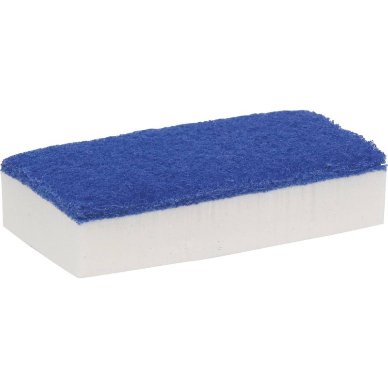 Eponge duo double face bleu et blanc tâches difficiles KARZHAN - 14636