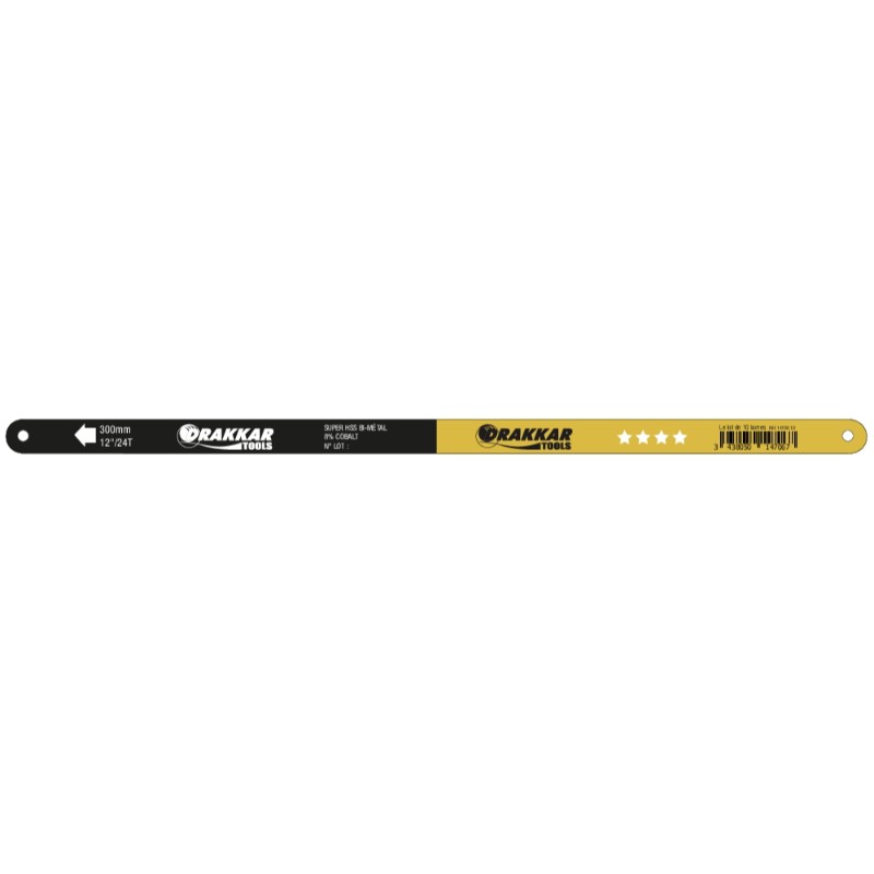 10 LAMES DE SCIE 10 DENTS /CM - SPECIAL INOX - ACIER DUR - 1470610