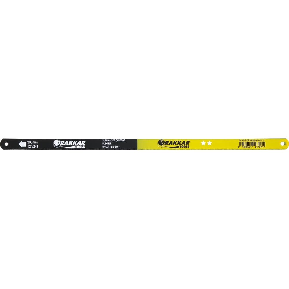 Lame de scie 10 dents/cm pour cuivre et aluminium - Lot de 10 - DRAKKAR TOOLS - 14709.10
