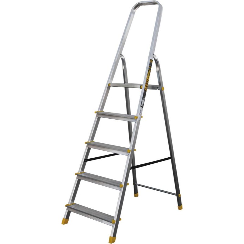 Escabeau alu / acier 5 marches sans porte outils STILKER - 14853