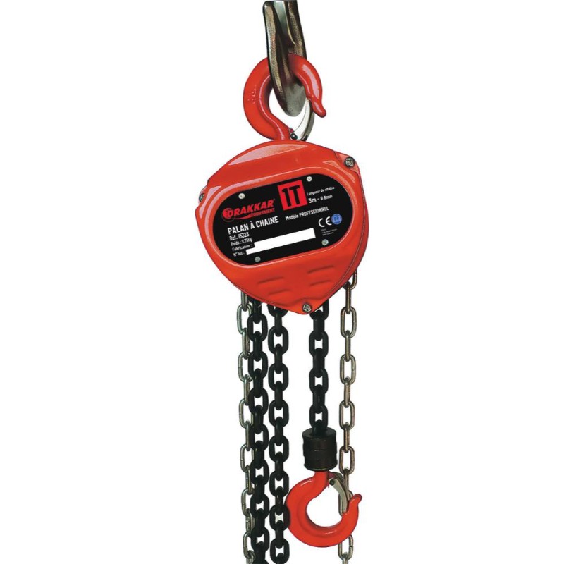 Palan a chaine triangulaire pro 1t3m DRAKKAR EQUIPEMENT - 15323