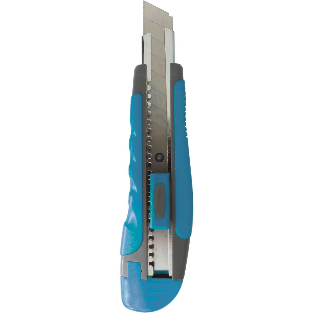 Cutter 18mm auto-bloquant bi-matière - blister - Lot de 12 - STILKER - 15919.12